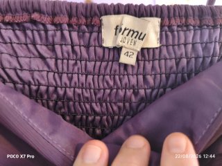 Vestido de fiesta morado corto