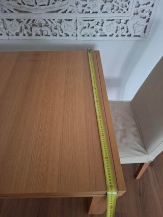 Mesa de comedor extensible chapado roble