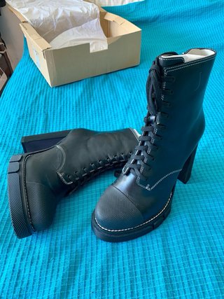 Botas Zara Piel Tacón Talla 40
