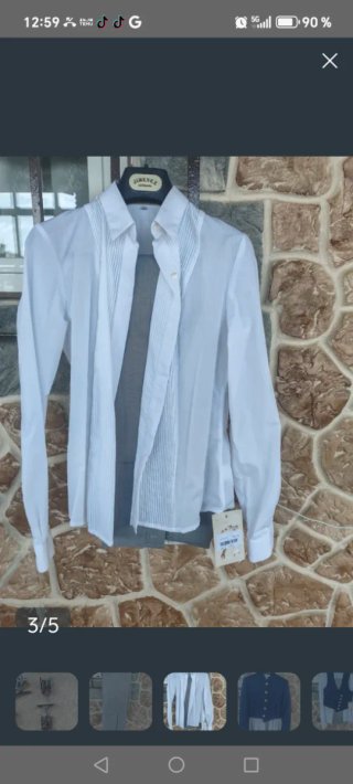 Traje de flamenco azul y blanco Jimenez