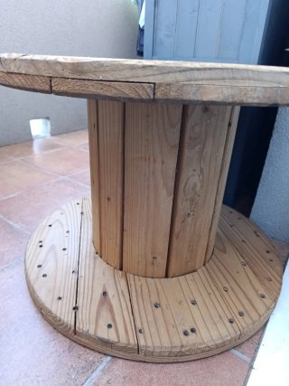 Bobina de Madera Mesa Auxiliar