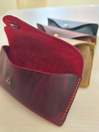 Funda de gafas cuero Crazy Horse hecho de mano