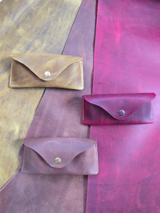 Funda de gafas cuero Crazy Horse hecho de mano