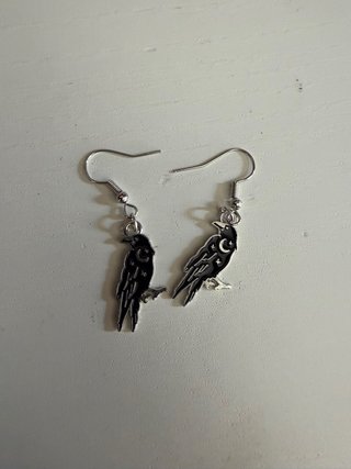 Pendientes cuervo luna y estrellas