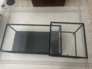 Mesas nido IKEA VITTSJÖ negro/vidrio