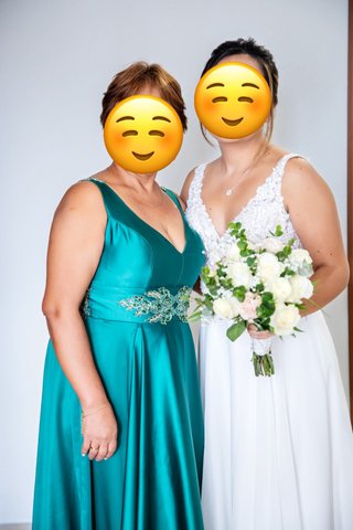 Vestido de fiesta verde talla L