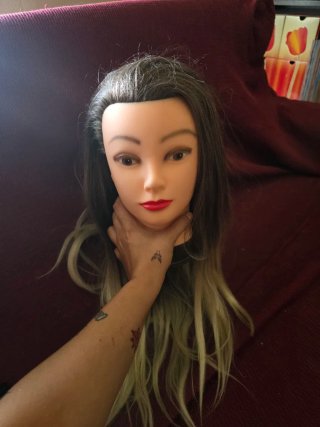 Cabeza de peluquería para prácticas