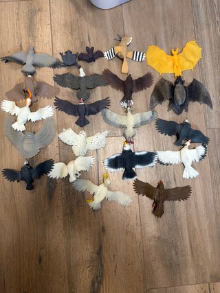 Muñecos de goma de aves coleccionables