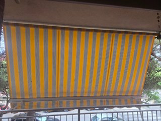 Toldo Terraza 330cm Gris y Amarillo