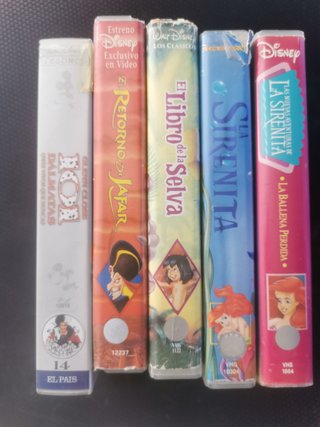 Lote 5 Películas VHS Disney (Español)