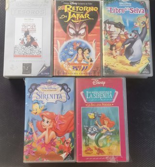 Lote 5 Películas VHS Disney (Español)