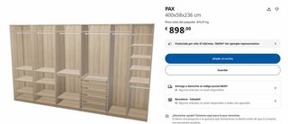 Armario vestidor Pax Ikea 4m URGE VENTA!