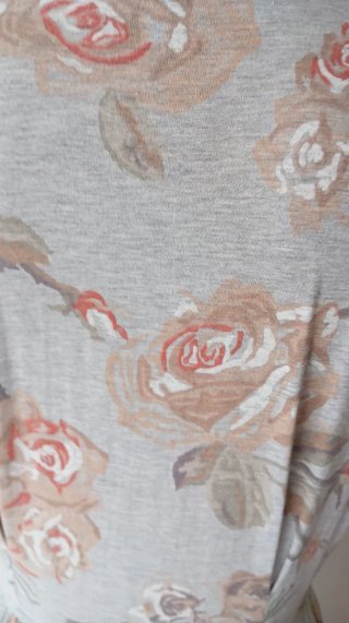 Vestido vintage gris estamos floral. Algodón.