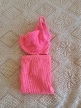 Bikini rosa texturizado
