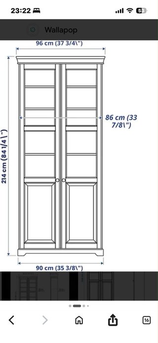 Vitrina Ikea Blanca y Transparente