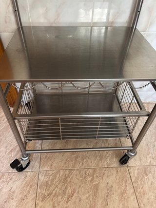 Carrito de cocina de acero inoxidable