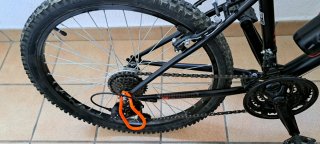 Bicicleta B-Twin 24 Negra y Naranja