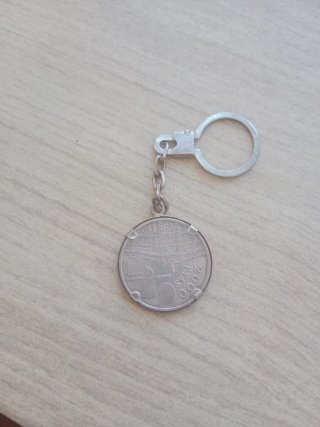 Llavero moneda Juan Carlos 1994 plata