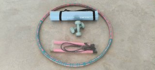 Pack Fitness: Aro, barra y Mancuernas