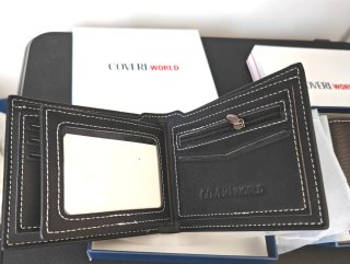 Portafoglio Coveri World in pelle nero portamonete