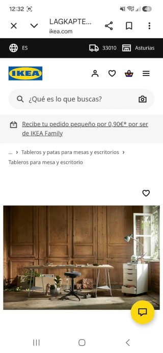 Tabla de escritorio IKEA LAGKAPTEN 200x60 cm