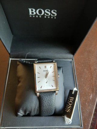 Reloj Hugo Boss Rectangular Negro/Plata