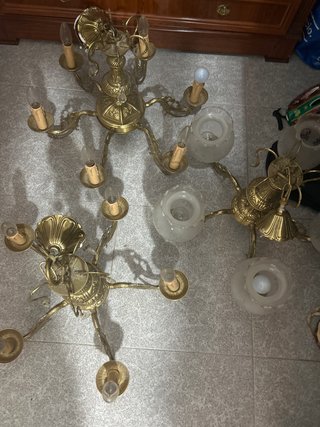 Lámparas de metal y cristal precio por unidad