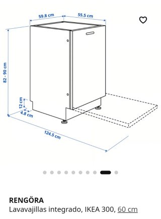 Lavavajillas Integrado IKEA RENGÖRA 60cm