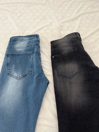 Lote 2 Jeans Hombre Talla 42 Azul y Negro