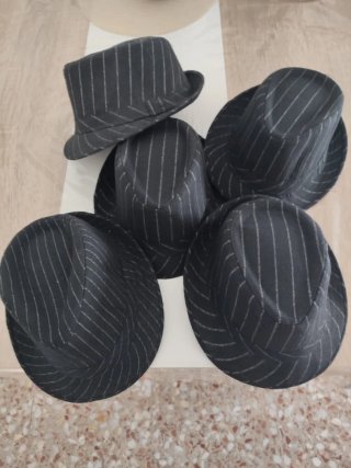 Lote 5 Sombreros Tela Rayas