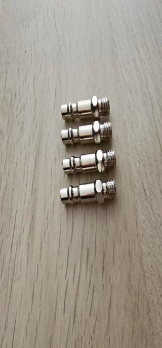 4 conectores plateados para compresor