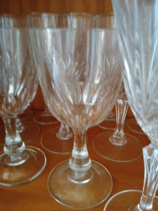 Juego de copas de cristal