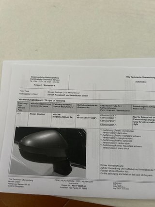 Cubiertas Retrovisor Nissan Qashqai J12