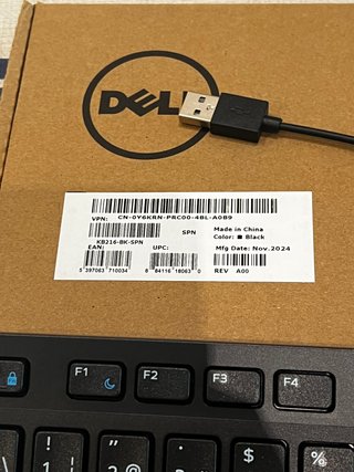 Teclado Dell con Cable Negro