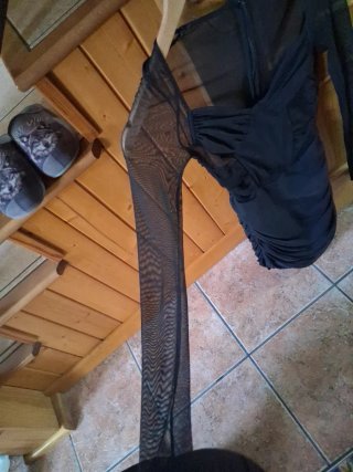 Vestido Bershka negro manga larga