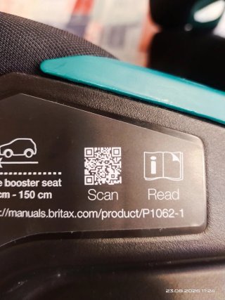 Silla coche Britax Römer. Alzador con respaldo.