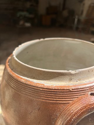 Orza Antigua de Barro Vidriado Pieza de coleccion