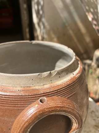 Orza Antigua de Barro Vidriado Pieza de coleccion