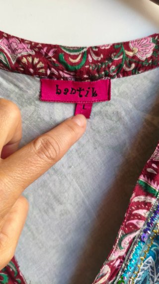 Vestido Batik Boho Multicolor Talla Única