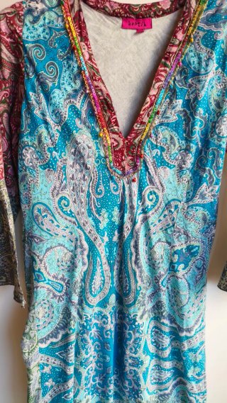 Vestido Batik Boho Multicolor Talla Única