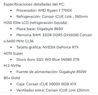 PC Gaming RTX 4070 + Ryzen 7 7700