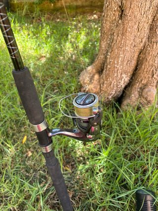 Caña de pesca con carrete para  embarcación