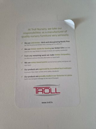 Cambiador de madera Troll Nursery