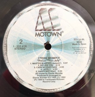 STEVIE WONDER - HOTTER THAN JULY - VINILO VG+