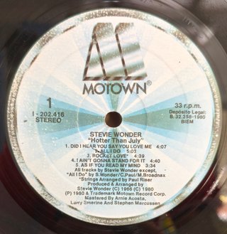 STEVIE WONDER - HOTTER THAN JULY - VINILO VG+