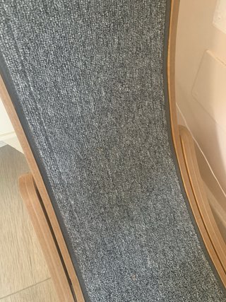 Rueda para gatos de madera y tela