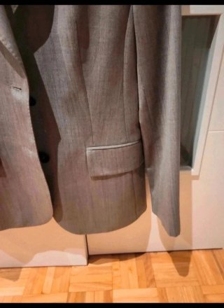 Americana/Blazer gris Easy Wear mujer