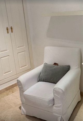 Sillón Ikea tela blanco
