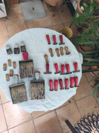 Conjunto 30 Sellos antiguos Aduana Málaga