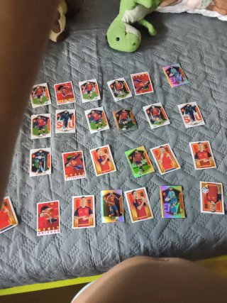 Lote de 22 Cromos Selección Española Fútbol